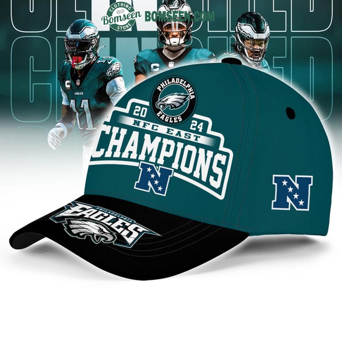 Philadelphia Eagles Fly Eagles Fly 2024 NFC East Champions Cap